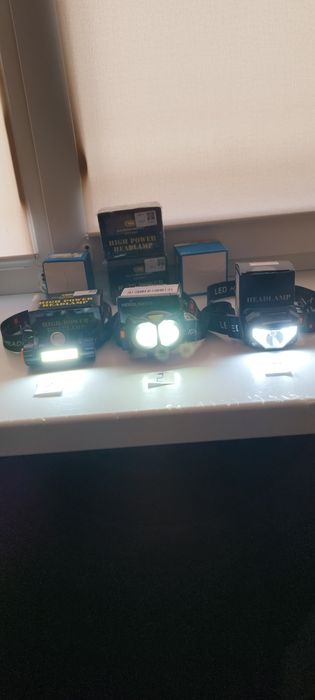 Нові Акамуляторні Налобні Ліхтарі Smiling Shark LED light.(РІЗНІ ВАРІАНТИ)