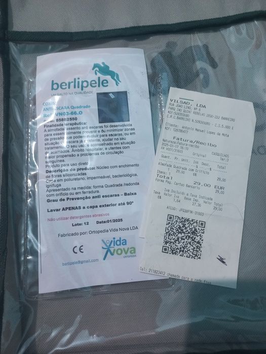 Almofada anti escaras