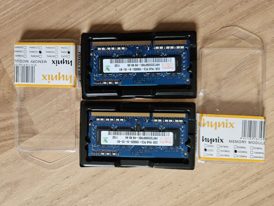Оперативна пам'ять ddr3 2GB 1R×8 PC3-106001