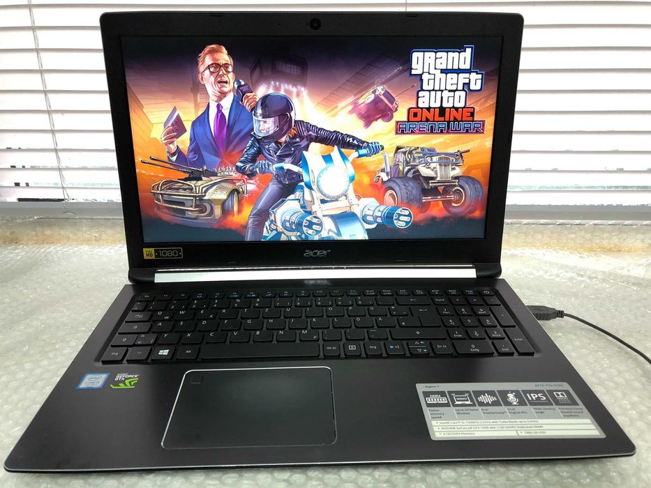 ІГРОВИЙ Acer A715-71G 15.6" i5-7300HQ GTX1050 2Gb DDR 16Gb SSD512 bat≈4г