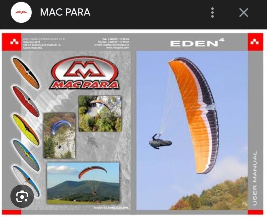 Parapente Paramotor MAC PARA EDEN 4 30