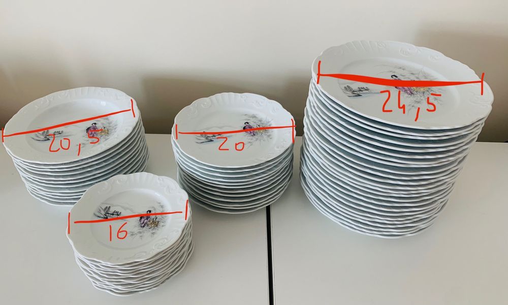 Serviço de jantar porcelana vista alegre estilo japones