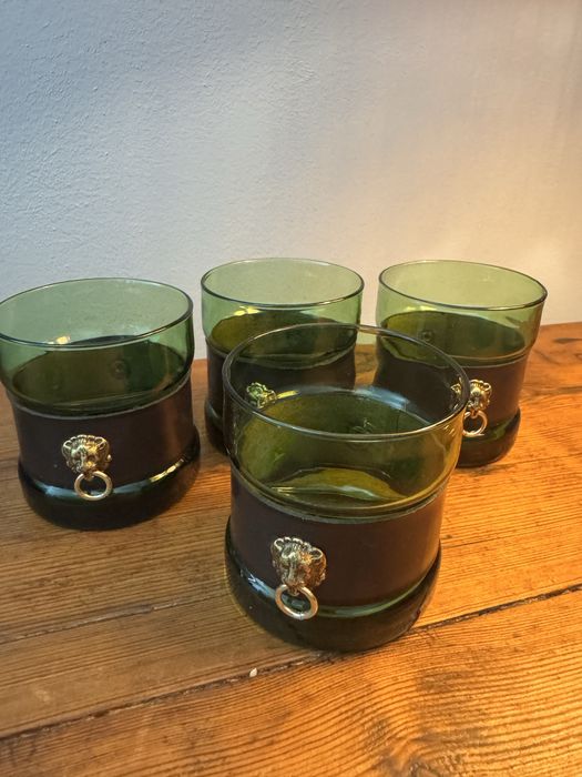 Vintage Copos de whisky e balde gelo
