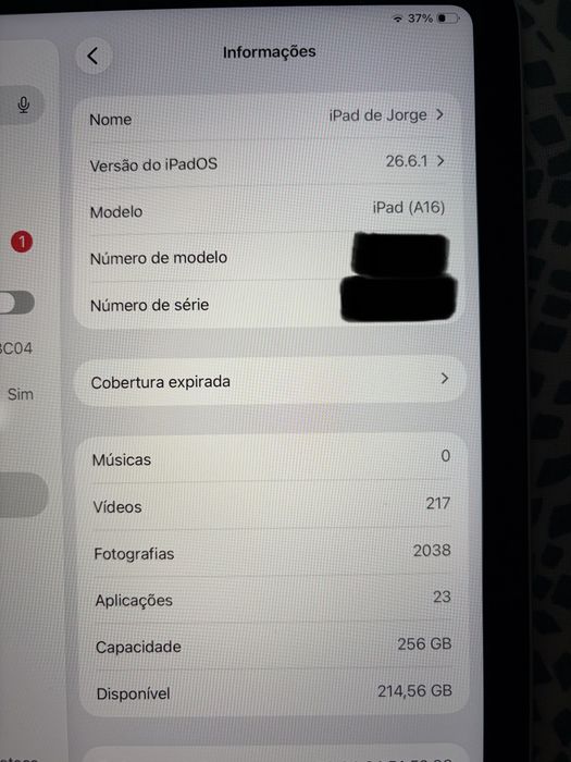 iPad 11" (2025) 11ª geração 256 Go - WiFi - Prateado