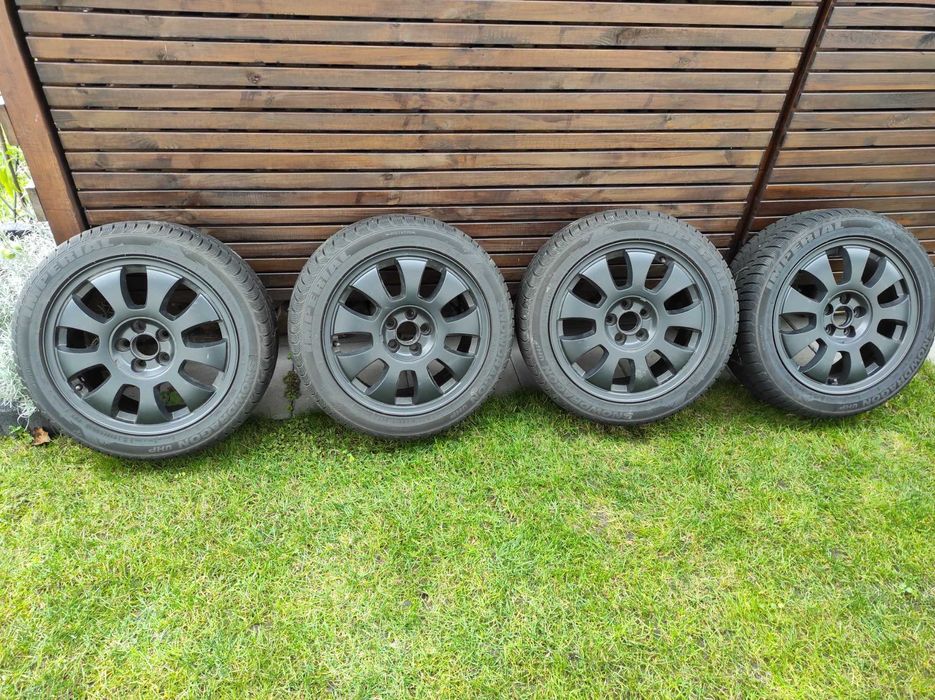 Opony zimowe 215/45r16 Felgi aluminiowe czarny mat 5x100 skoda,VW,Audi