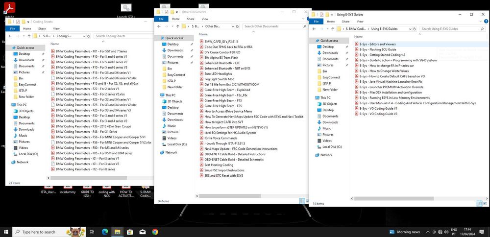 Cabos BMW ISTA+ Esys Inpa Dcan serie E F G i e R