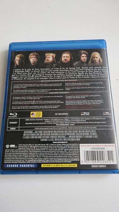 Gra o tron Sezon 1 Kompletny 5 płyt Blu Ray Polski Język.