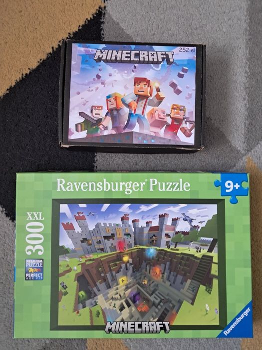 2 zestawy puzzli Minecraft 300 i 252 el