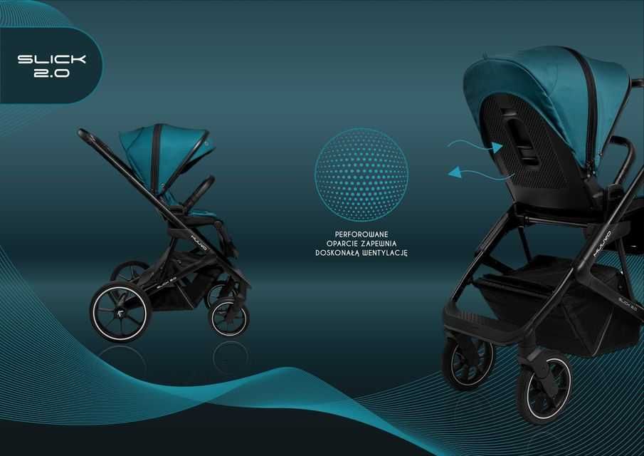 Muuvo 3w1 Slick 2.0 wózek uniwersalny+fotelik samochodowy, opcja 4w1