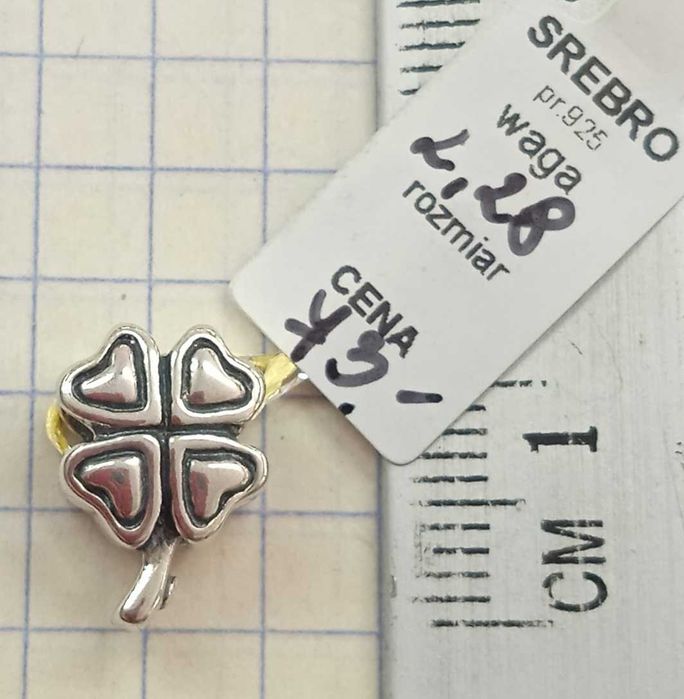 Charms koniczyna Srebro 925 NOWE