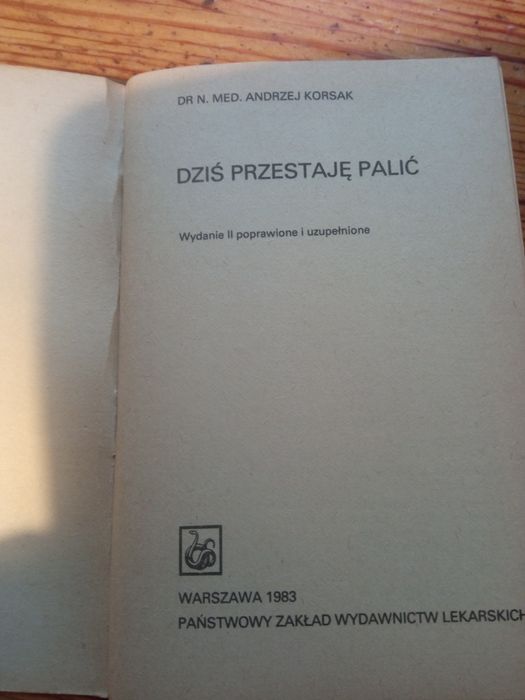 Książka Dziś przestaję palić - Andrzej Korsak
