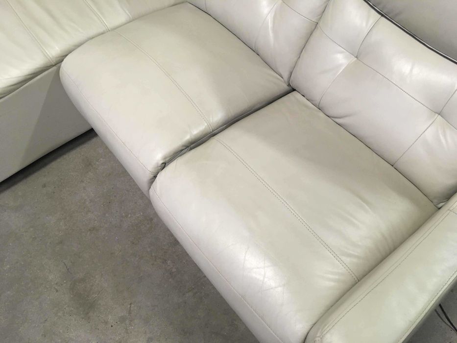 Narożnik skóra elektryczny rozkładany relax mały