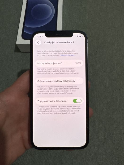 Apple Iphone 12 Black GWARANCJA 64GB 100% kondycji baterii