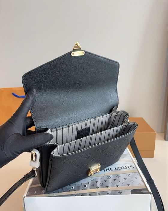 Сумка жіноча чорна Louis Vuitton Pochette Metis Black луи витон метис