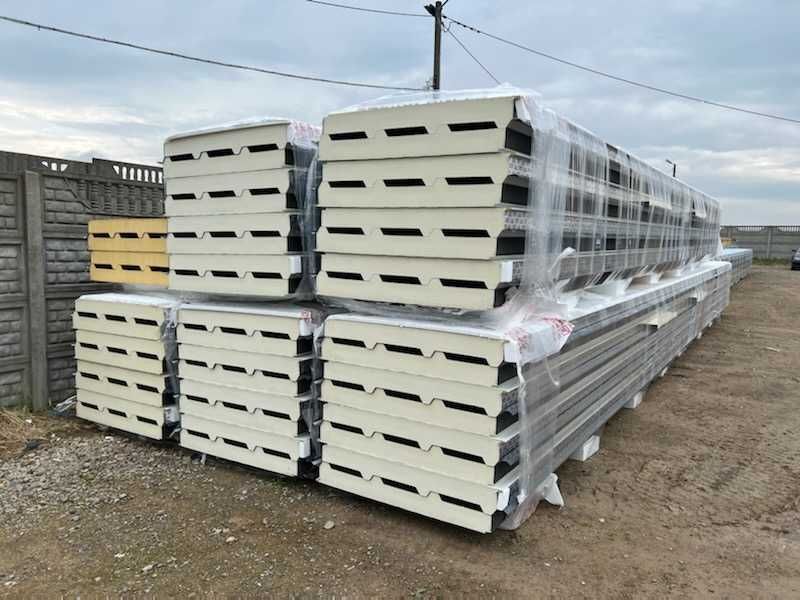 Płyta dachowa PIR gr. 100 mm RAL 7016/9010 -dostępna od ręki