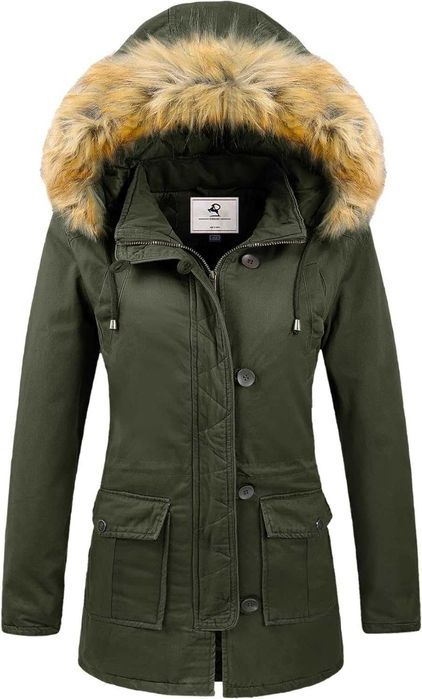 Nowa kurtka damska / parka zimowa / płaszcz / zielony "M" !2282!