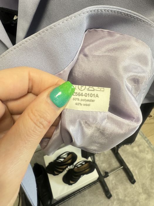 Żakiet elegancki 38 M błękitny