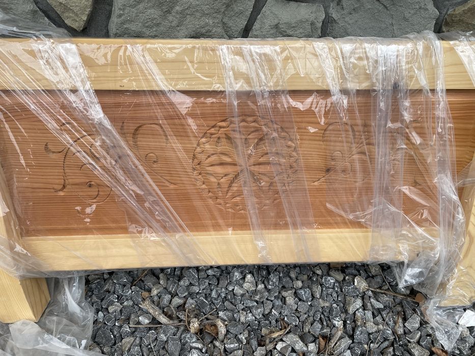 Łóżko drewniane goralskie rzeźbione 80x200