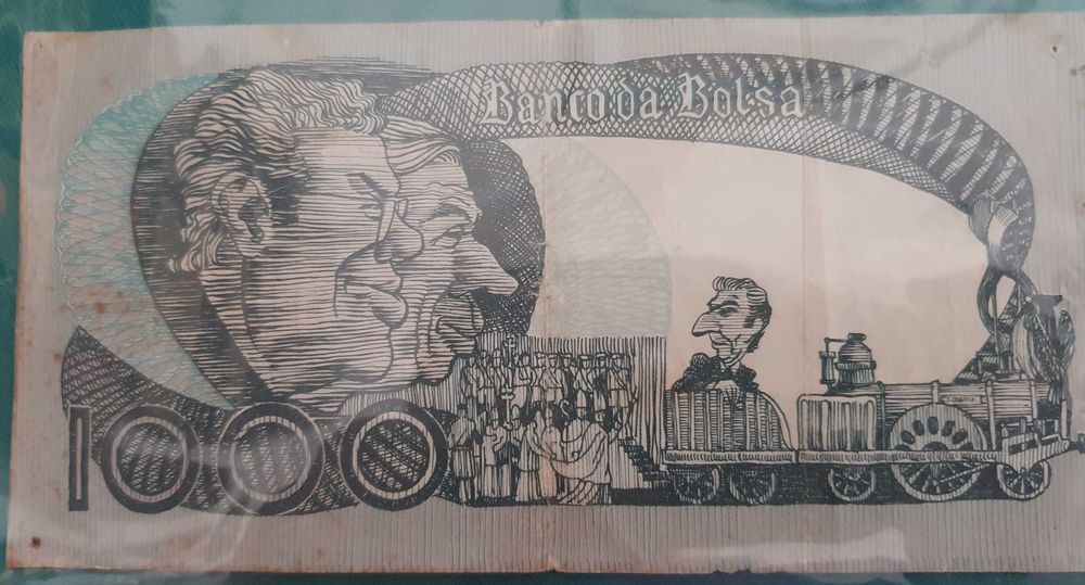 Nota de 1000 Escudos Lata - Campanha contra Sá Carneiro e a AD - 1980