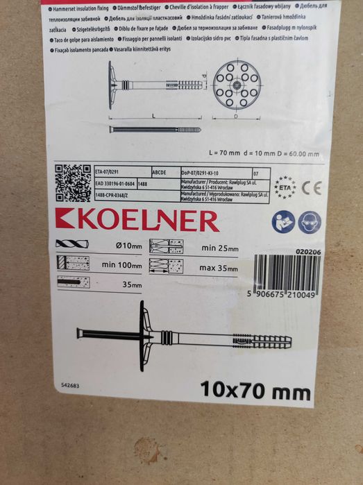 Buchas de fixação para ETICS (capoto)