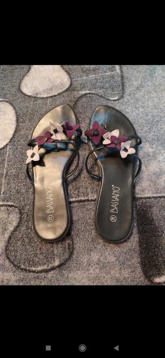 Klapki japonki damskie kwiaty 38