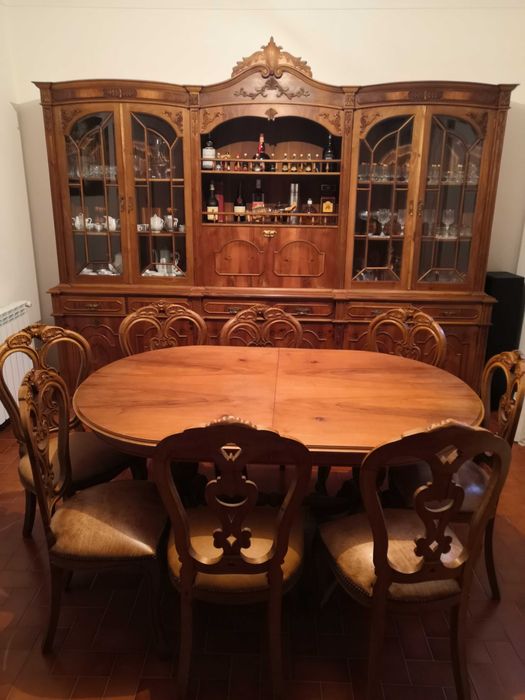 Mesa + cadeiras sala vintage otimo estado