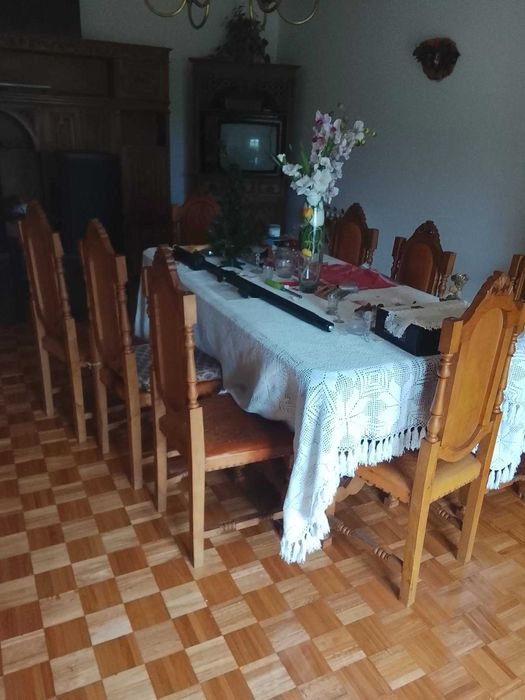 Mesa Grande de Sala, madeira otima estilo clássico para 8 pessoas