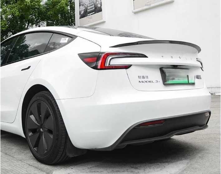 Spoiler aileron lip mala preto brilhante Tesla Model 3 e Model Y