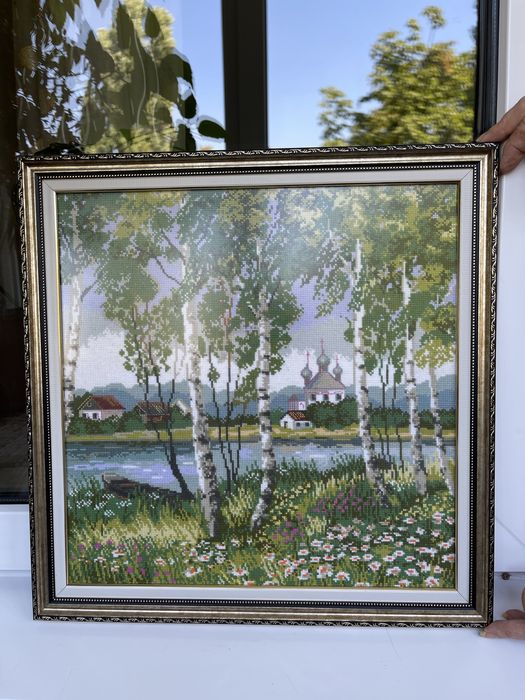 Вишита картина хрестиком на канві,ручна робота