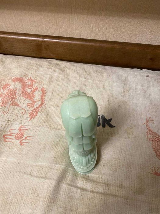 Статуетка Мерліон з зеленого нефриту, талісман Сингапуру 16,5 см