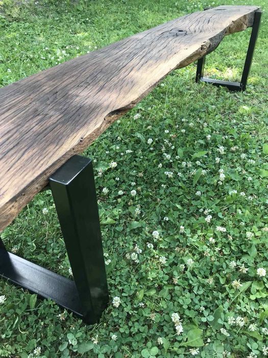 Лавка в стилі лофт з старого дуба