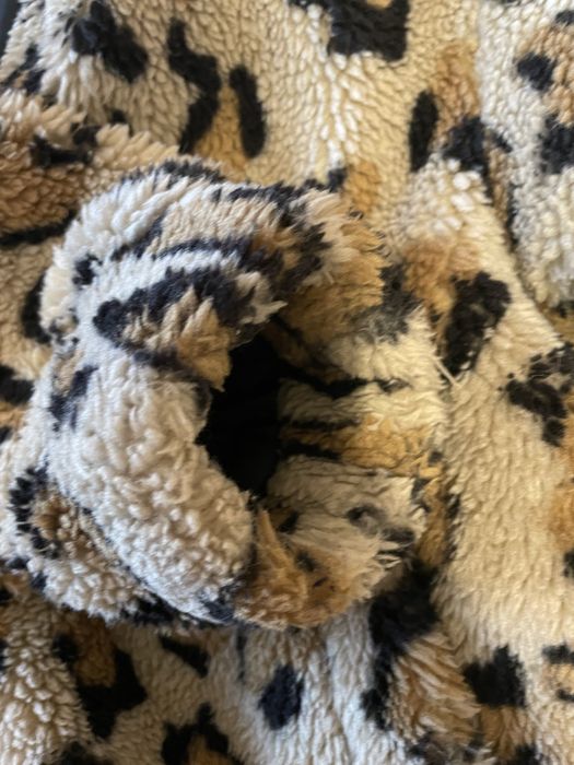 Короткая шубка эко -мех леопард