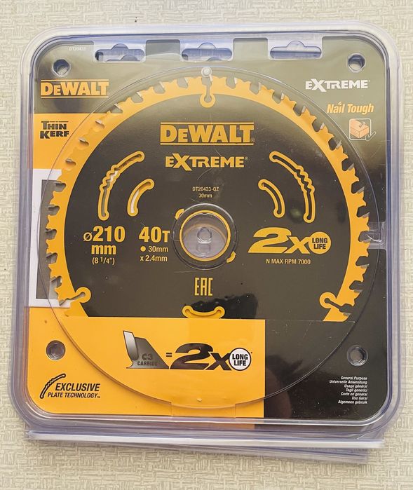 Пильний диск Extreme DeWALT 210x30x2,4. Z40