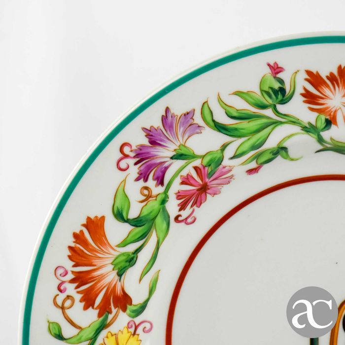 Conjunto de 2 pratos com monograma porcelana Artibus