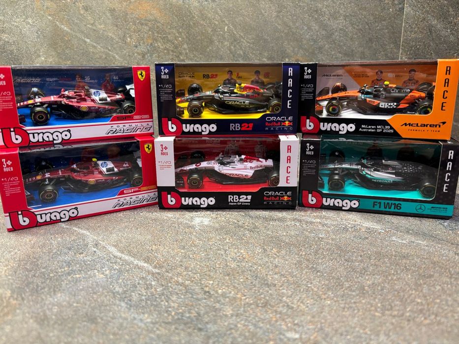 Моделі болідів Формула 1. Масштаб 1:43