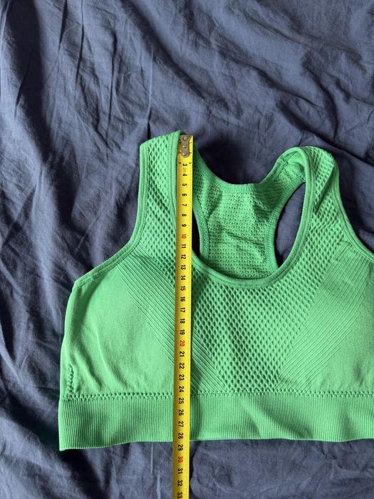 Zielony sportowy top stanik sportowy fitness bokserski