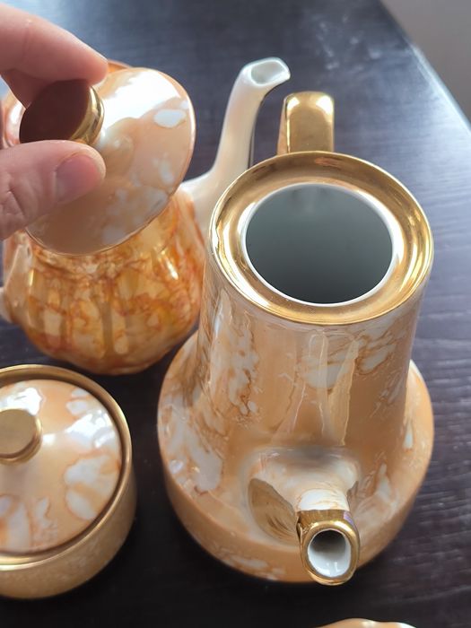 Zestaw kawowy Wałbrzych Chodzież Bogucice Roman filiżanki kawy mleko