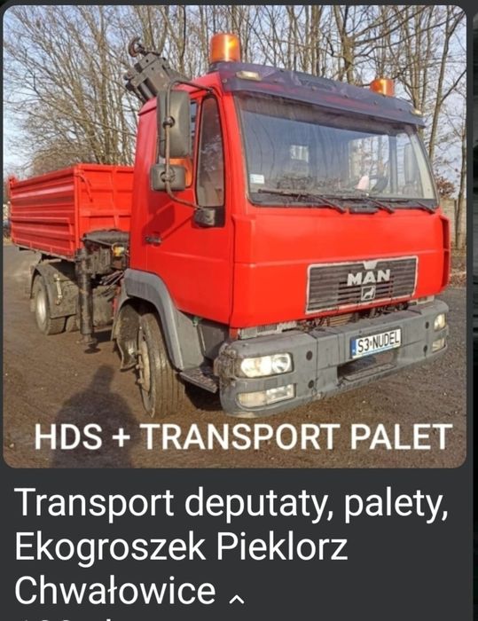 Transport HDS + wywrotka eko groszek PIEKLORZ deputat węgiel