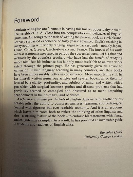 A reference  grammar for students of Englosh.