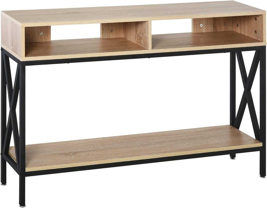 Stolik konsolowy HOMCOM 120 × 23,5 × 75 cm styl industrialny