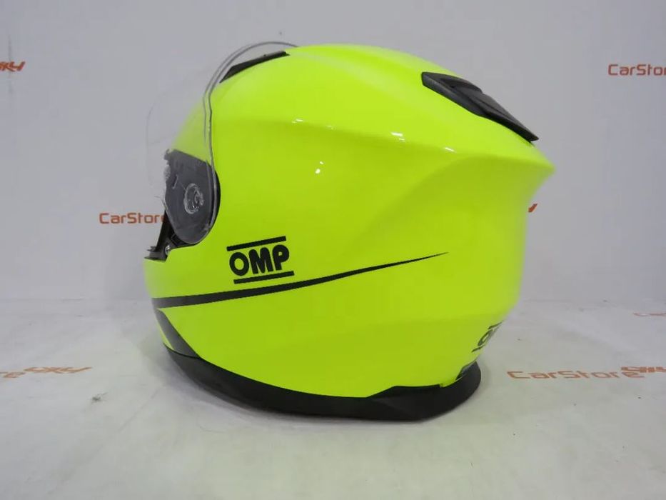 Capacete OMP Circuit EVO Preto Matte + Amarelo + Branco