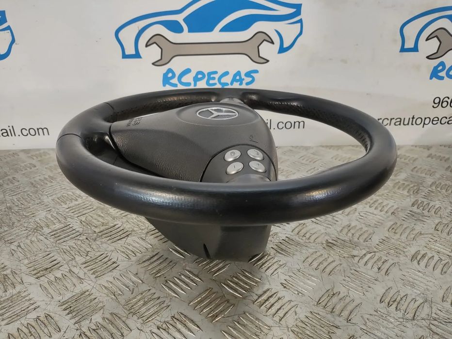 VOLANTE GUIADOR COMPLETO MERCEDES SLK R171 PELE MULTIFUNÇÕES AIRBAG
