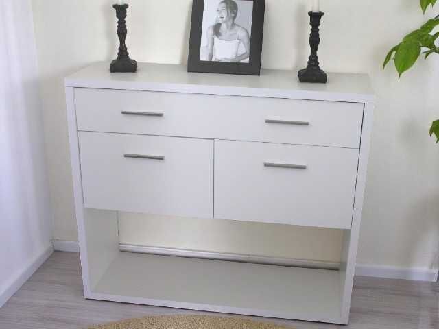 Consola com Gaveta e 2 Portas | Branco | Novo | Já Montado