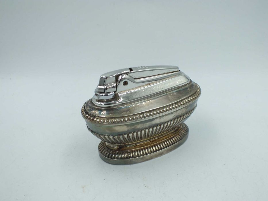 Zapalniczka stołowa gazowa Ronson Queen platerowana sygnowana L