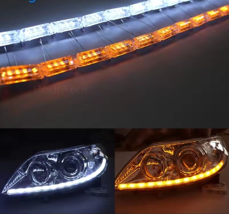 Гнучкі денні ходові вогні ДХО DRL LED з поворотом 50см