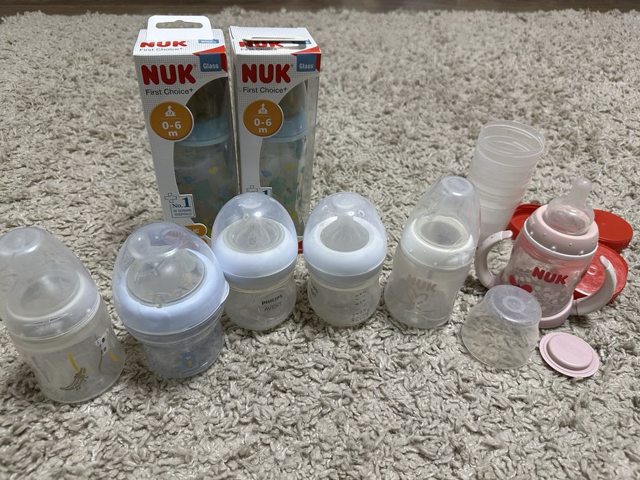 Бутилочки NUK, philips avent, chicco