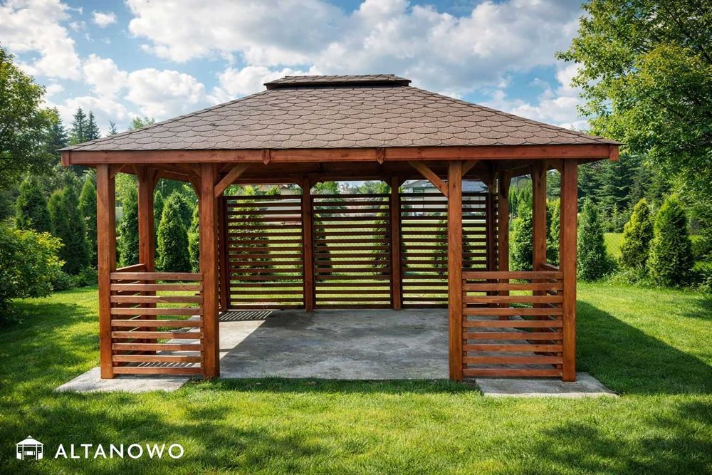 altana drewniana ogrodowa do ogrodu 3x4 | producent | nowoczesna | rod