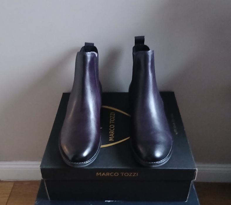 -40% Botki skórzane Marco Tozzi. R.39.