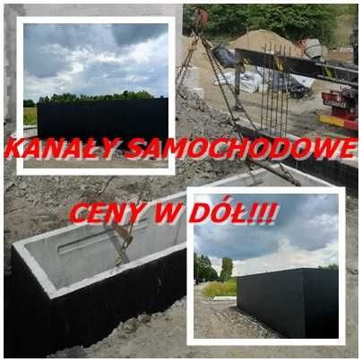 Kanał samochodowy Gotowy Podjazd pod auto Odlew Ciechanów Węgrów