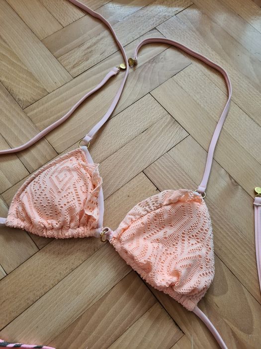 Strój kąpielowy pomarańczowy+gratis narzutka tunika na Strój xs s